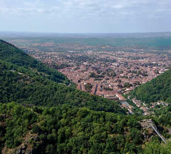Scenic view of Mazamet As seen from Hautpoul